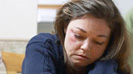 Frau m�de depressiv