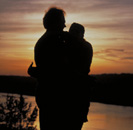 Paar Liebe Sonnenuntergang